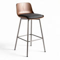 Wooden bar stool with padded seat and metal legs 40 x 40 x 100cm