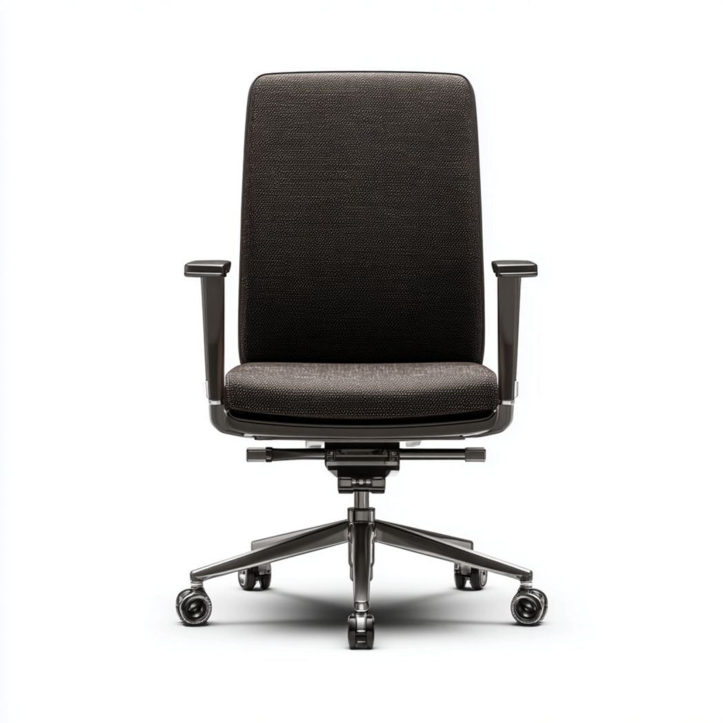 Mesh ergonomic office chair with adjustable lumbar support and aluminum base