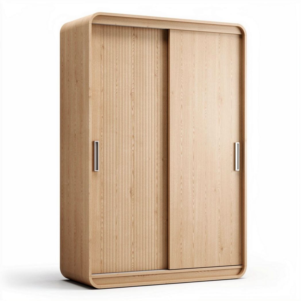 Stylish wooden sliding door wardrobe cabinet for modern storage needs