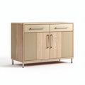 Wooden sideboard cabinet with two drawers and two doors 80 x 40 x 75cm